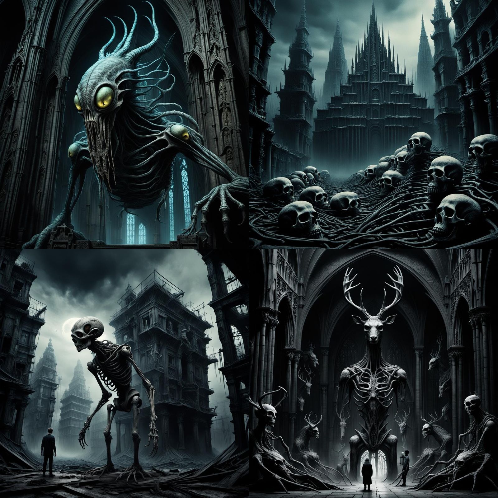 Surreal Horror Animal in Biomechanical Style