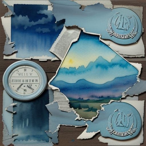 Victorian Wild West Landscape in Watercolor