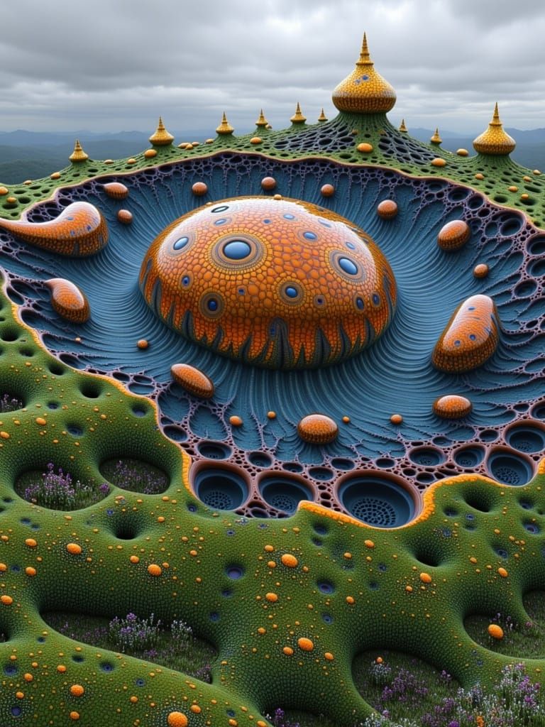 Surreal Cathedral Blends Alien Architecture with Nature