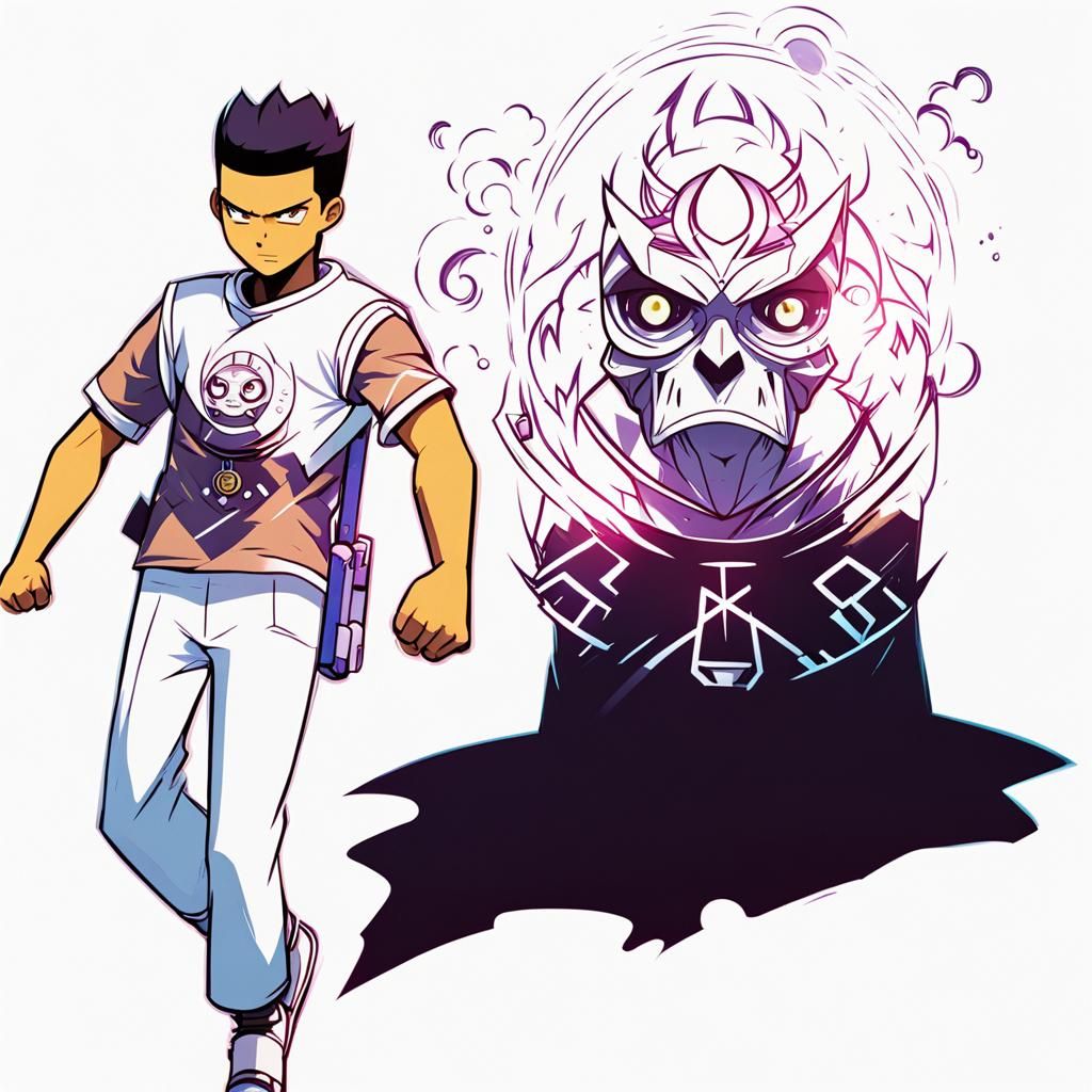 Finn from Adventure Time Invoking Powers, Anime Style