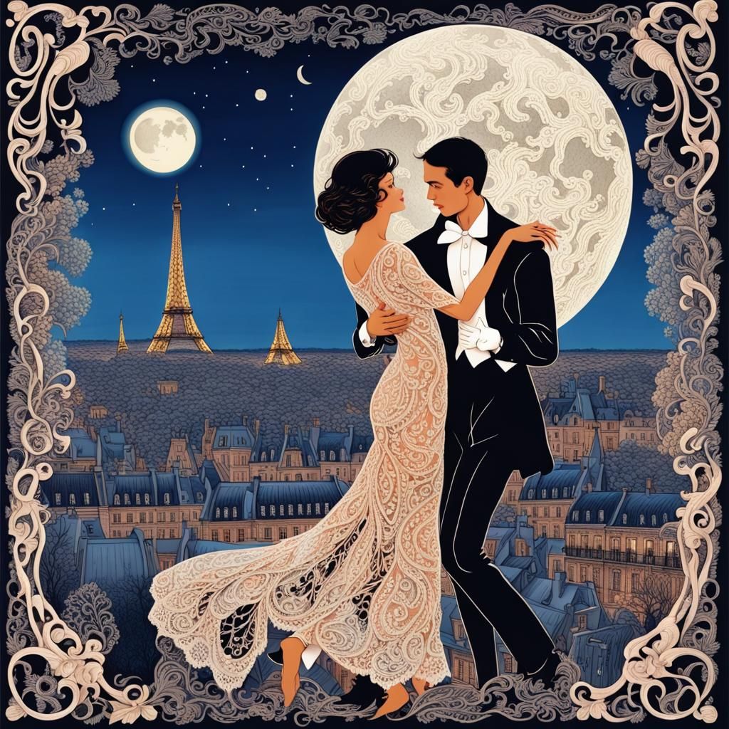 Fairytale Dance in Paris: Whimsical Lace Art