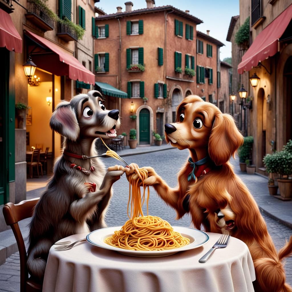 Lady and the Tramp Spaghetti Movie Poster