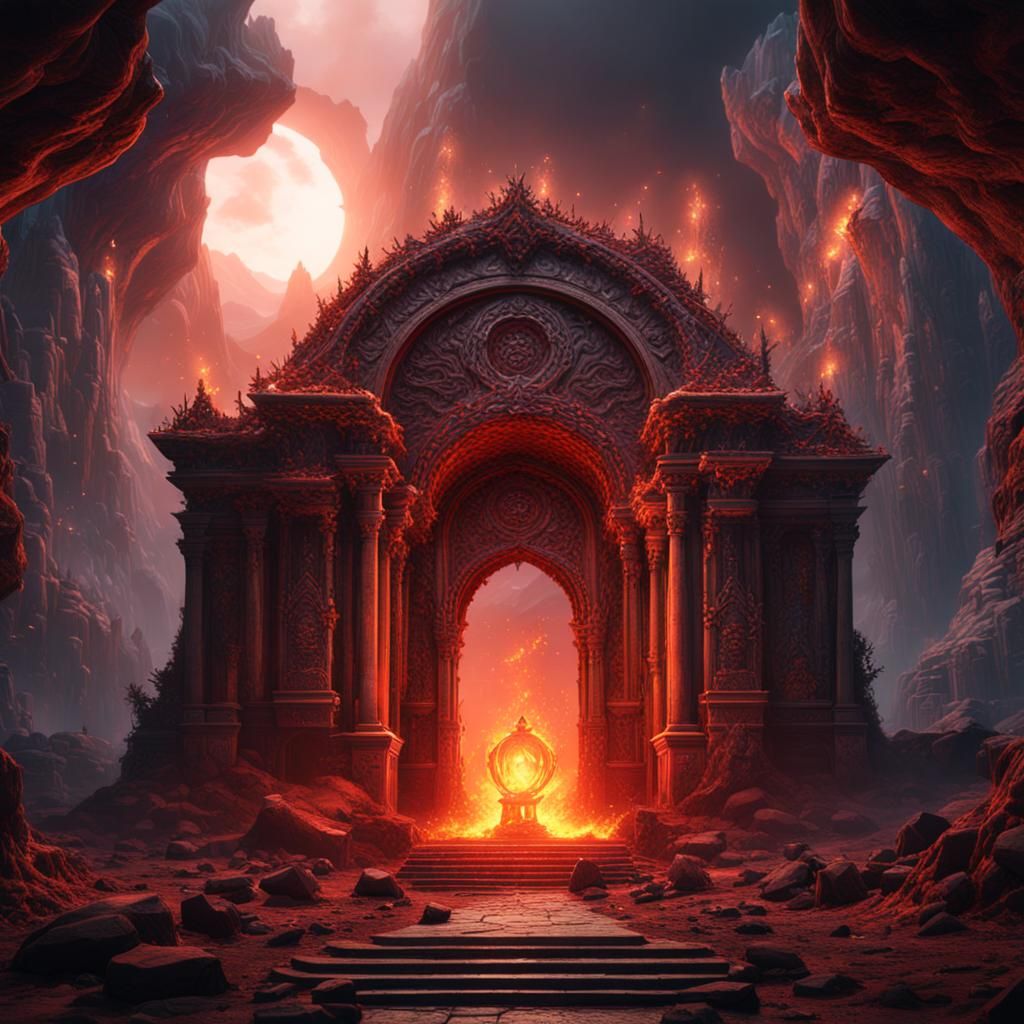 The Portal of Hell: Detailed Matte Painting
