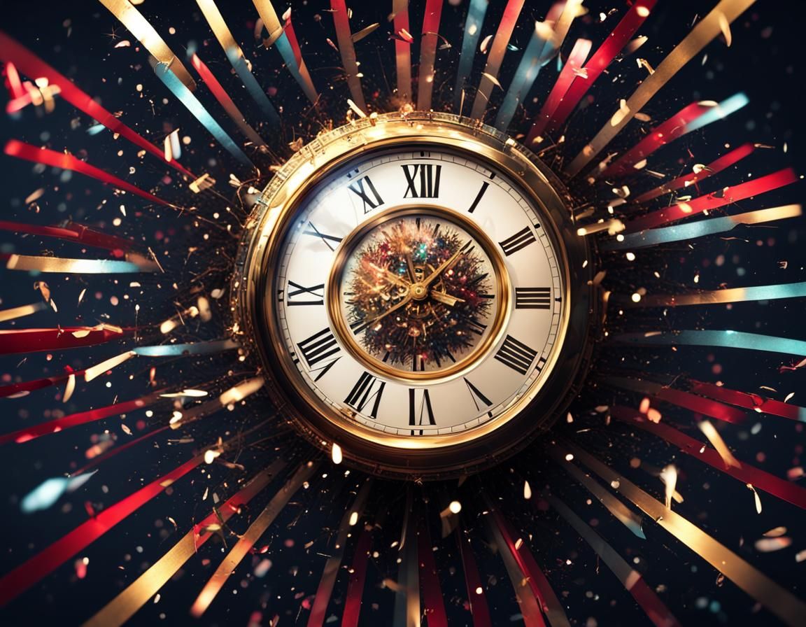 Clock Strikes Twelve: New Year Celebration