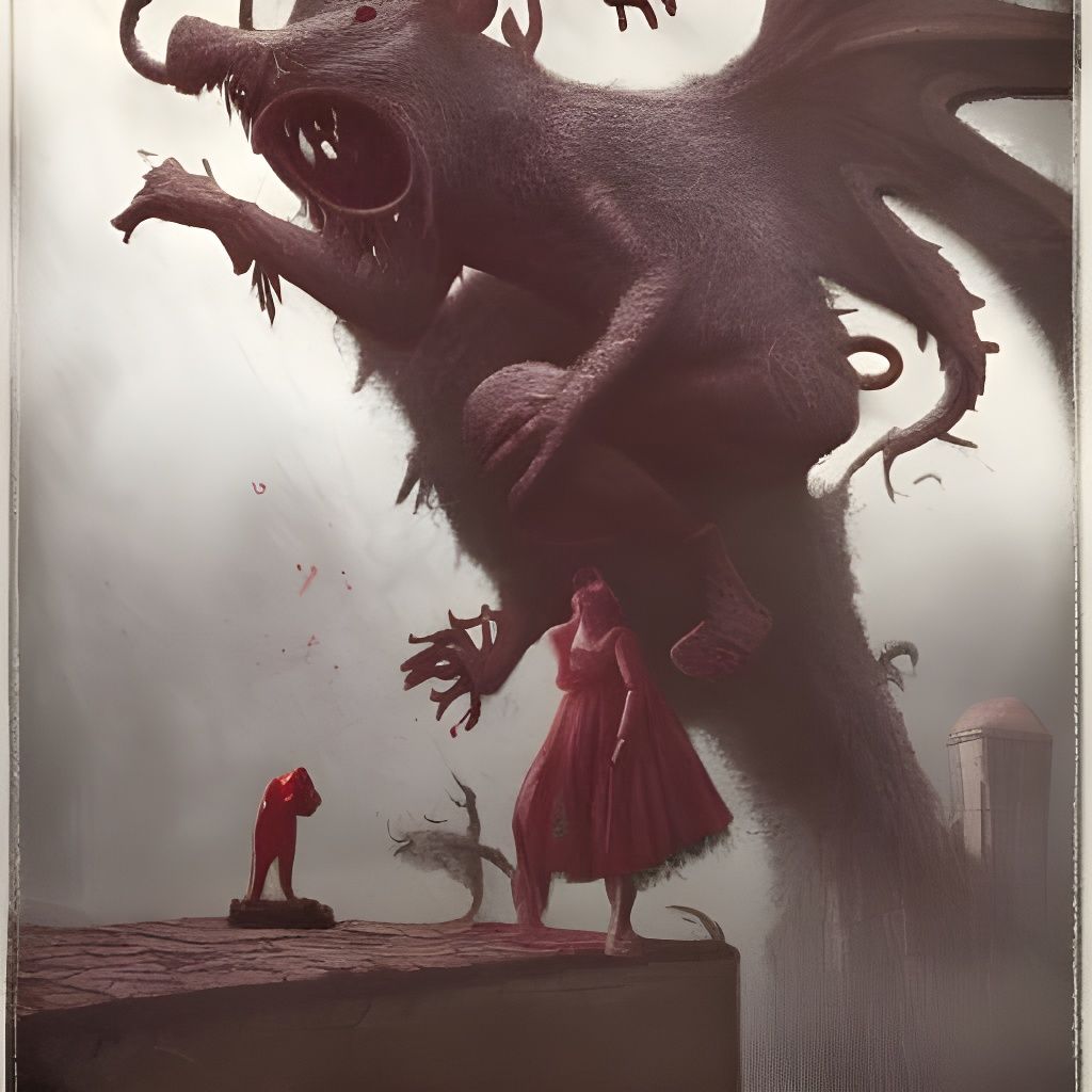 Rat boy and girl eat each other in hell