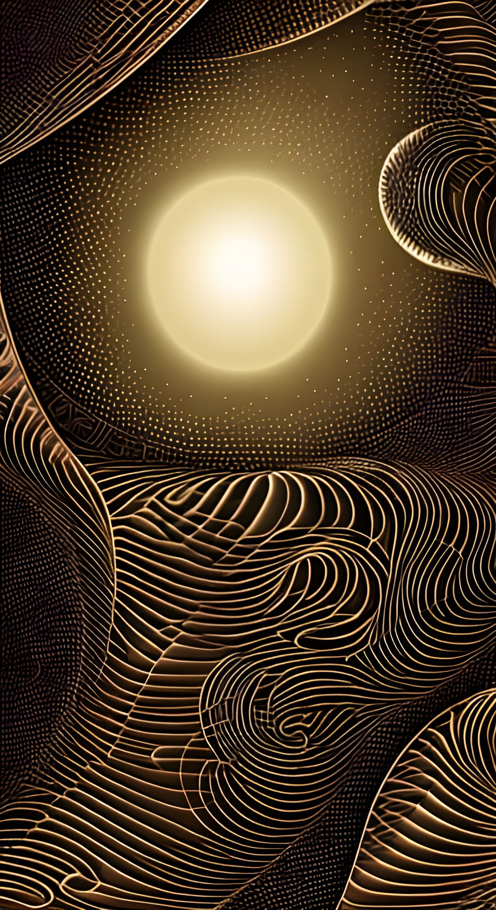 Full Moon zentangle