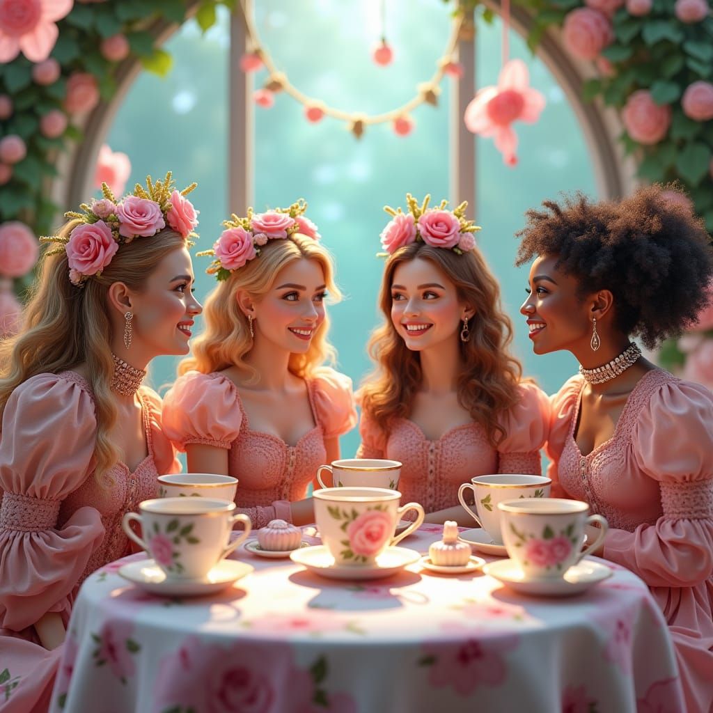 Mad Hatter's Tea Party in Anime Style