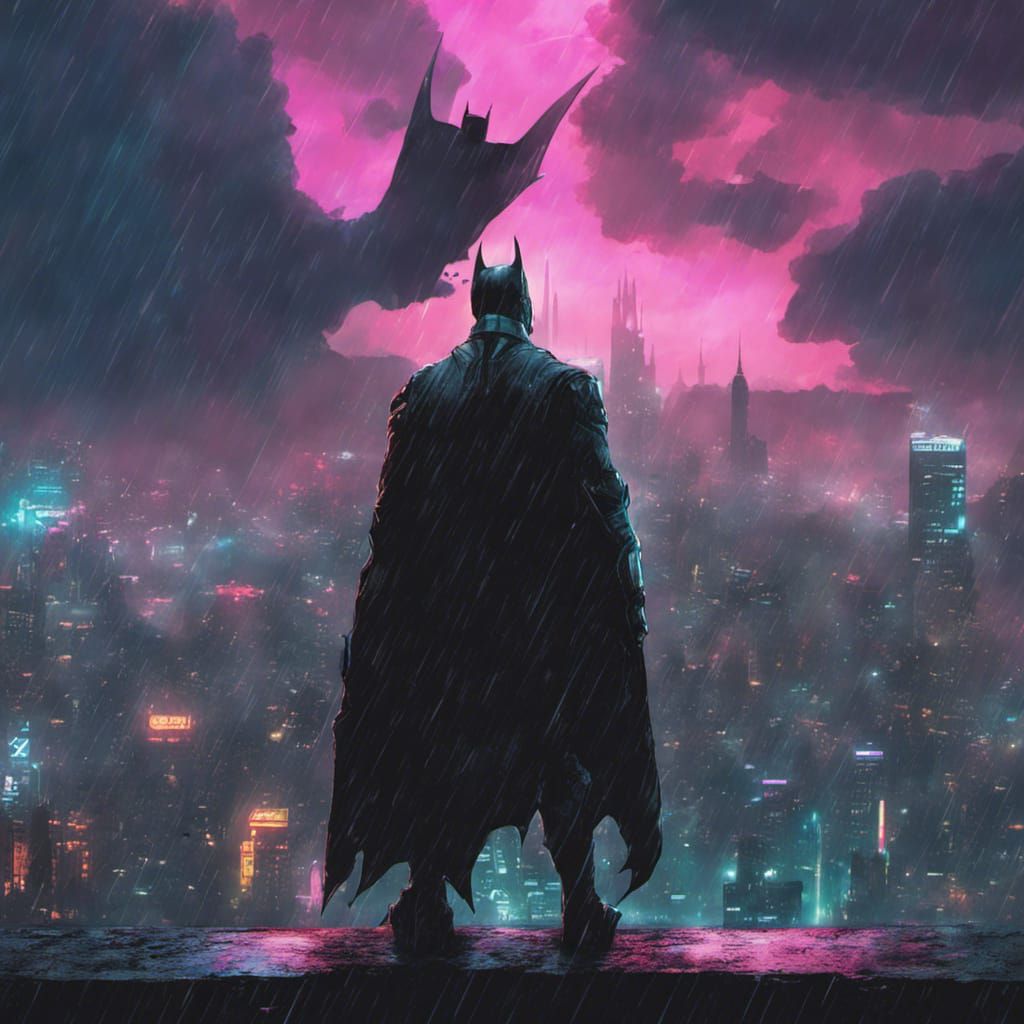 Dark knight under the rain
