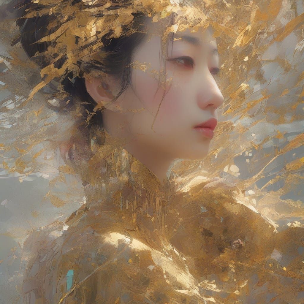 Vibrant Fantasy Landscape in Warm Golden Light