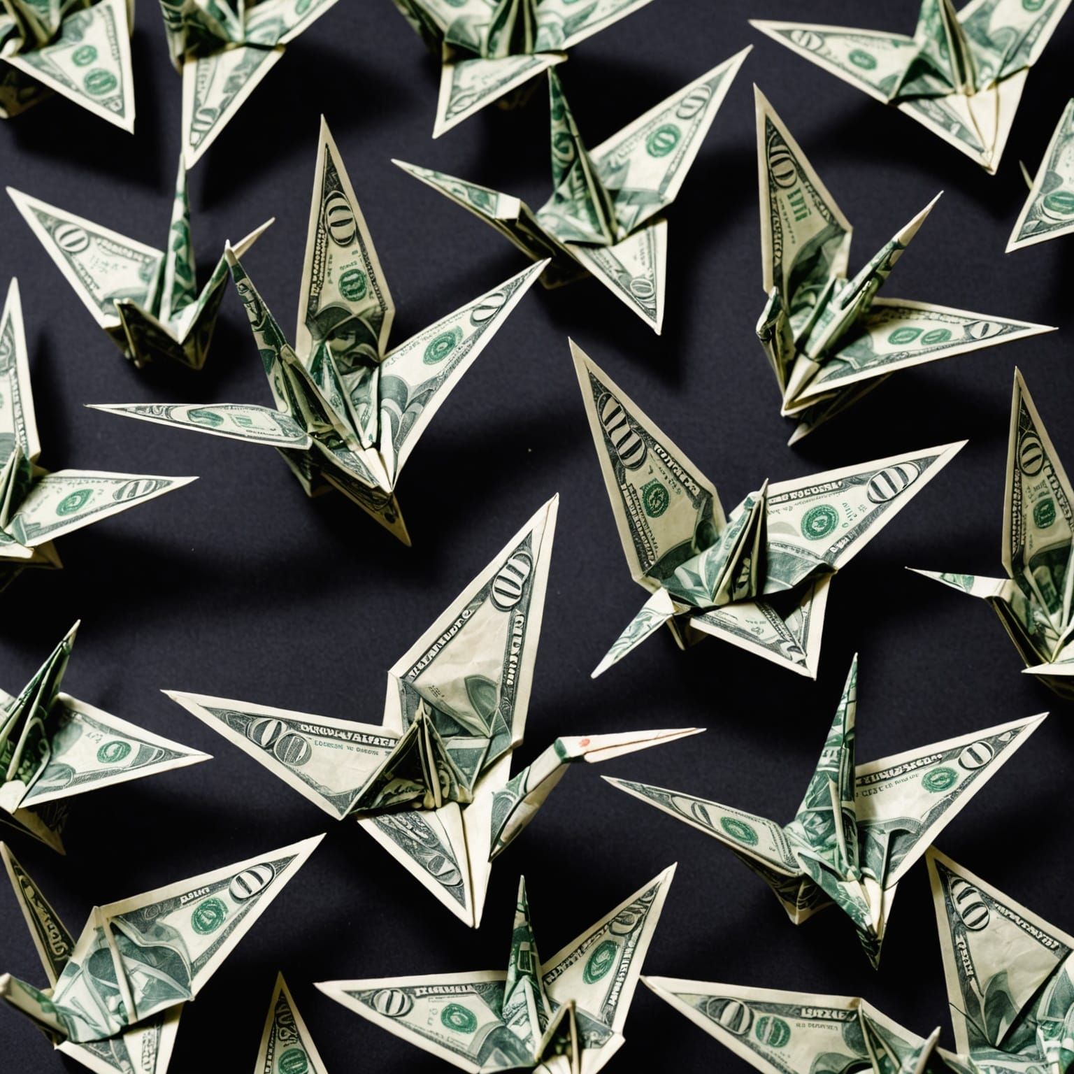 Origami Dollar Bill Cranes