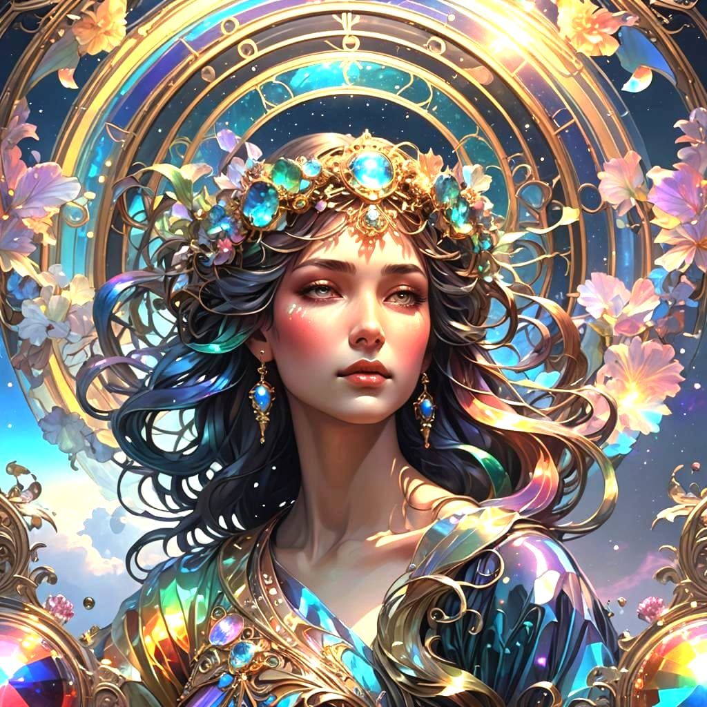 Iridescent Sky Spell with Zodiac Ripples