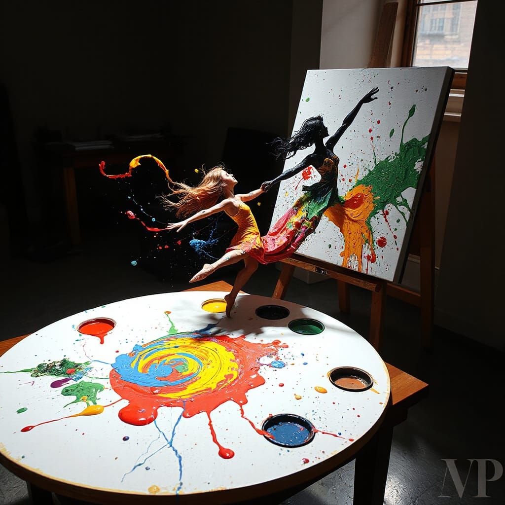Vibrant Dance of Color in Abstract Expressionism