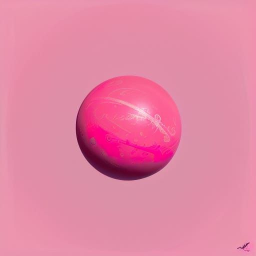 Pink Planet: An Abstract Pencil Rendering