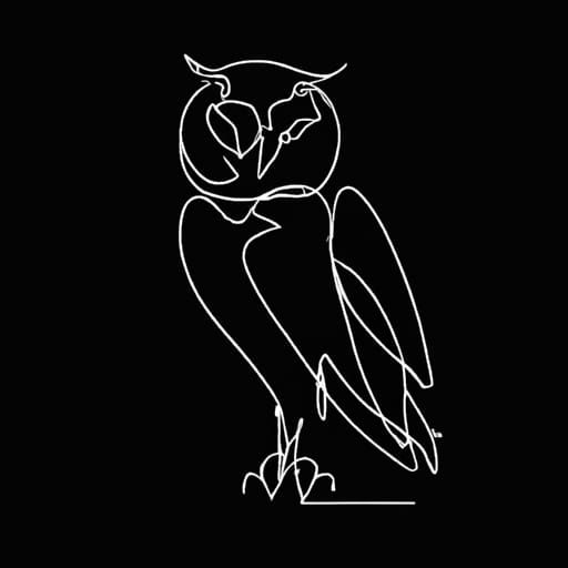 Owl Silhouette: Minimalist Line Art in Picasso Style