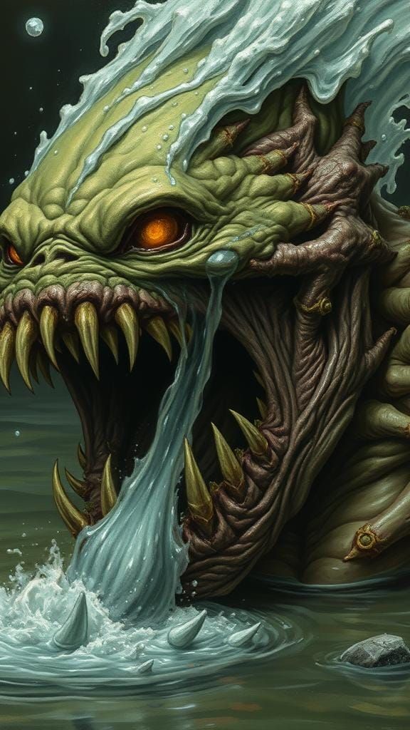 Grotesque Monochi Emerges: Horror Illustration