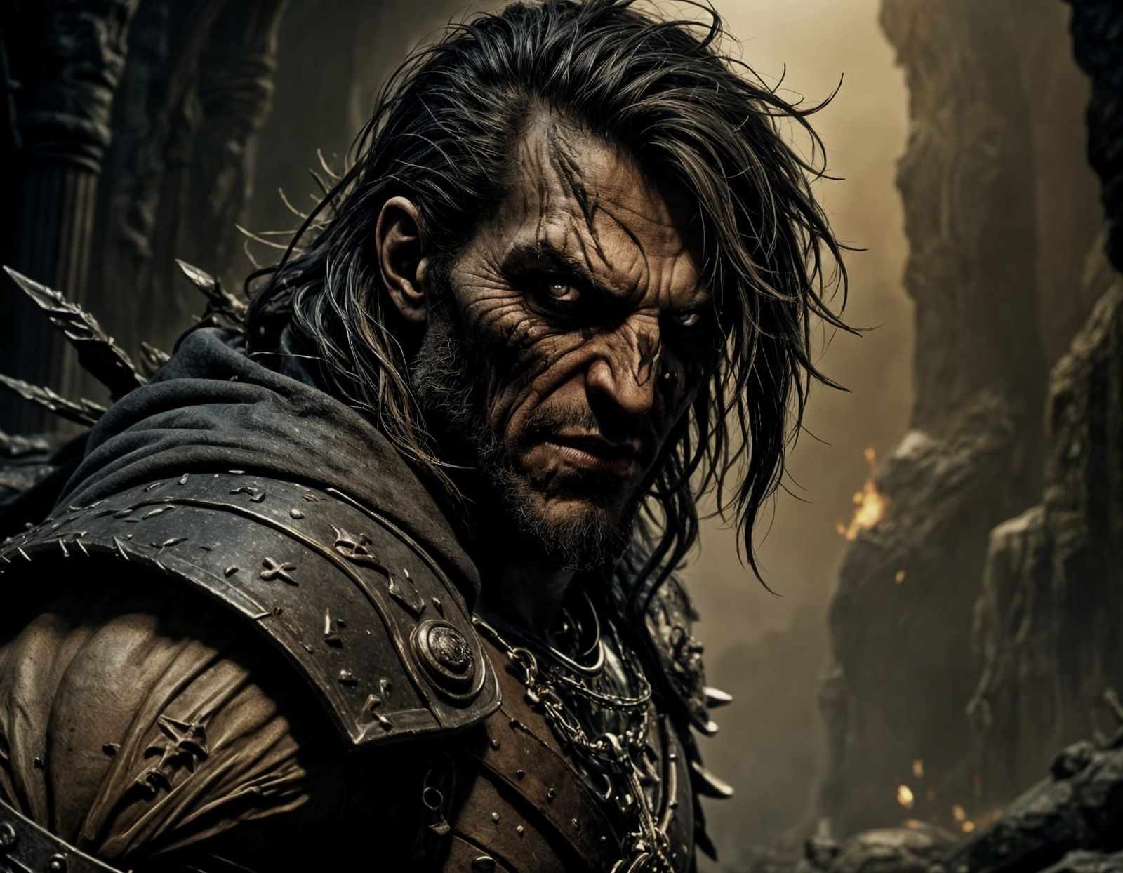 Dark Fantasy Rogue in Hyperrealistic Style