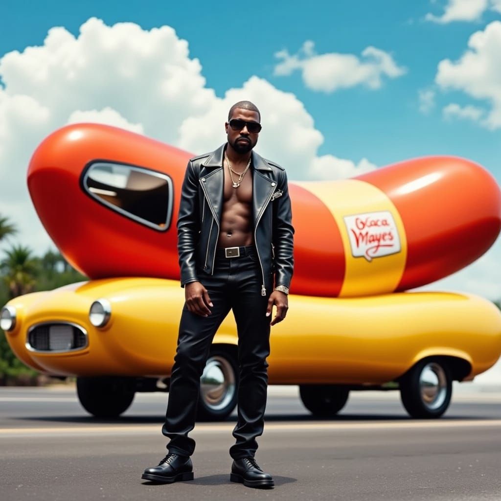 Kanye West and the Oscar Mayer Wienermobile