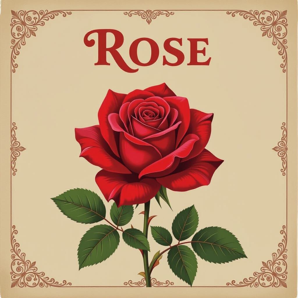 AI Generated Image of a Single Rose