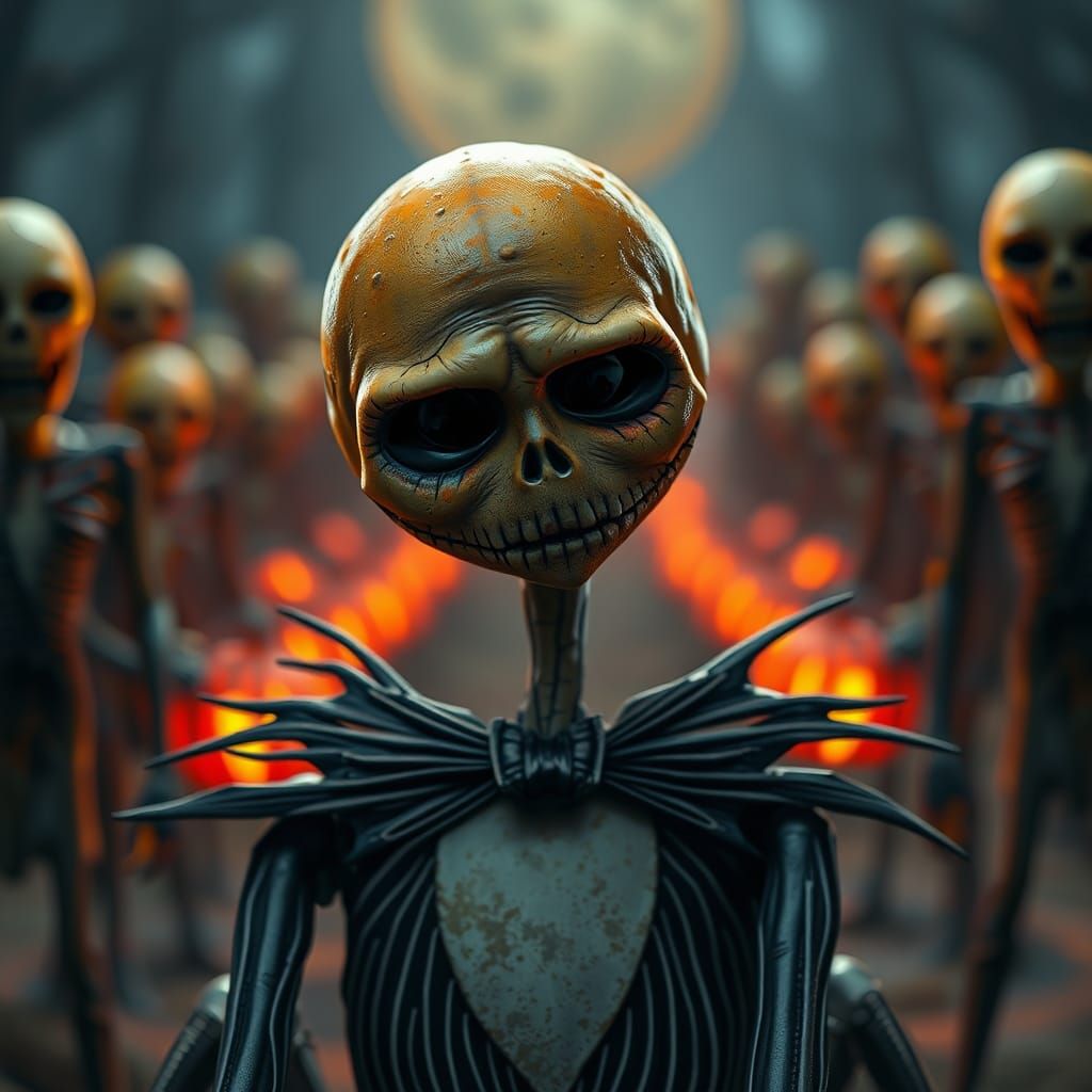 Jack Skellington Portrait in Giger Style