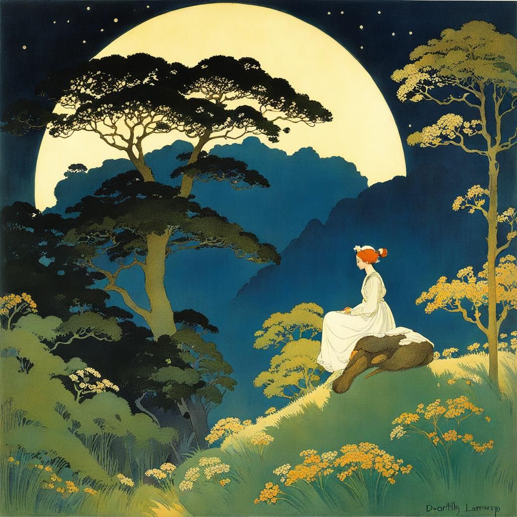 Illustration in the Style of Dorothy P. Lathrop