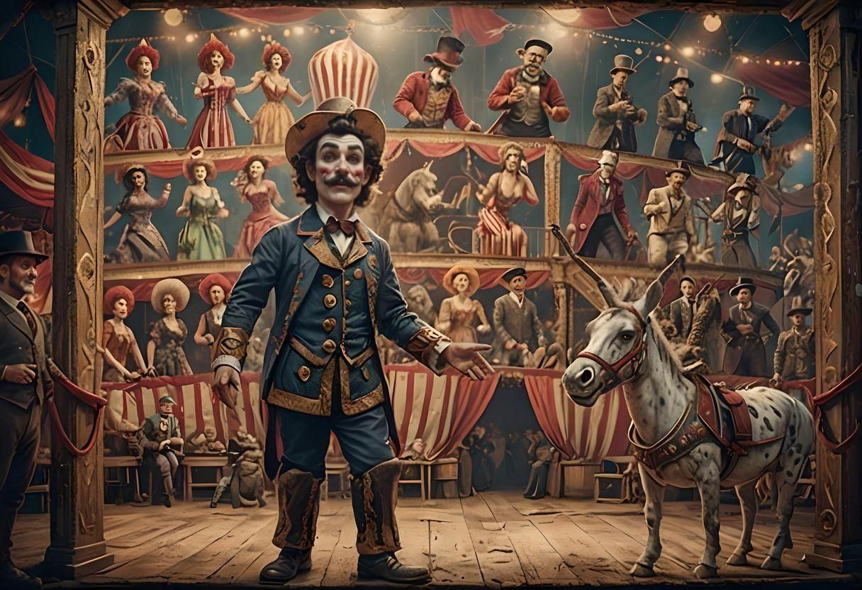 Fantastical Vintage Circus Interior Concept Art