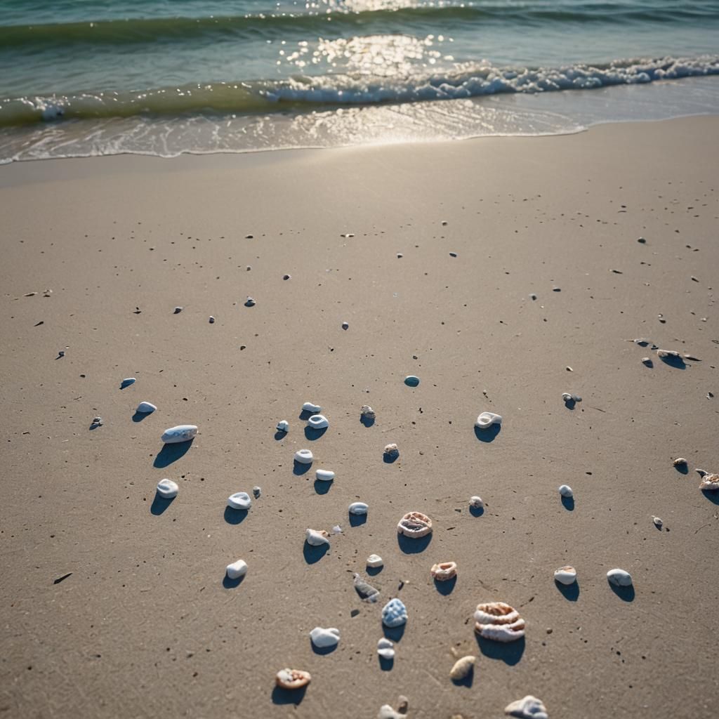 Gulf Coast Beach Scene in Natural Light