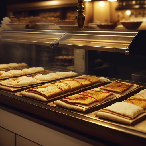 Expert Chef Flips Delicate Crepe in Cozy French Patisserie