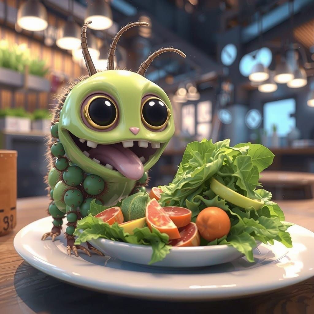 Mysterious Figure in Dreamlike Neon Landscape