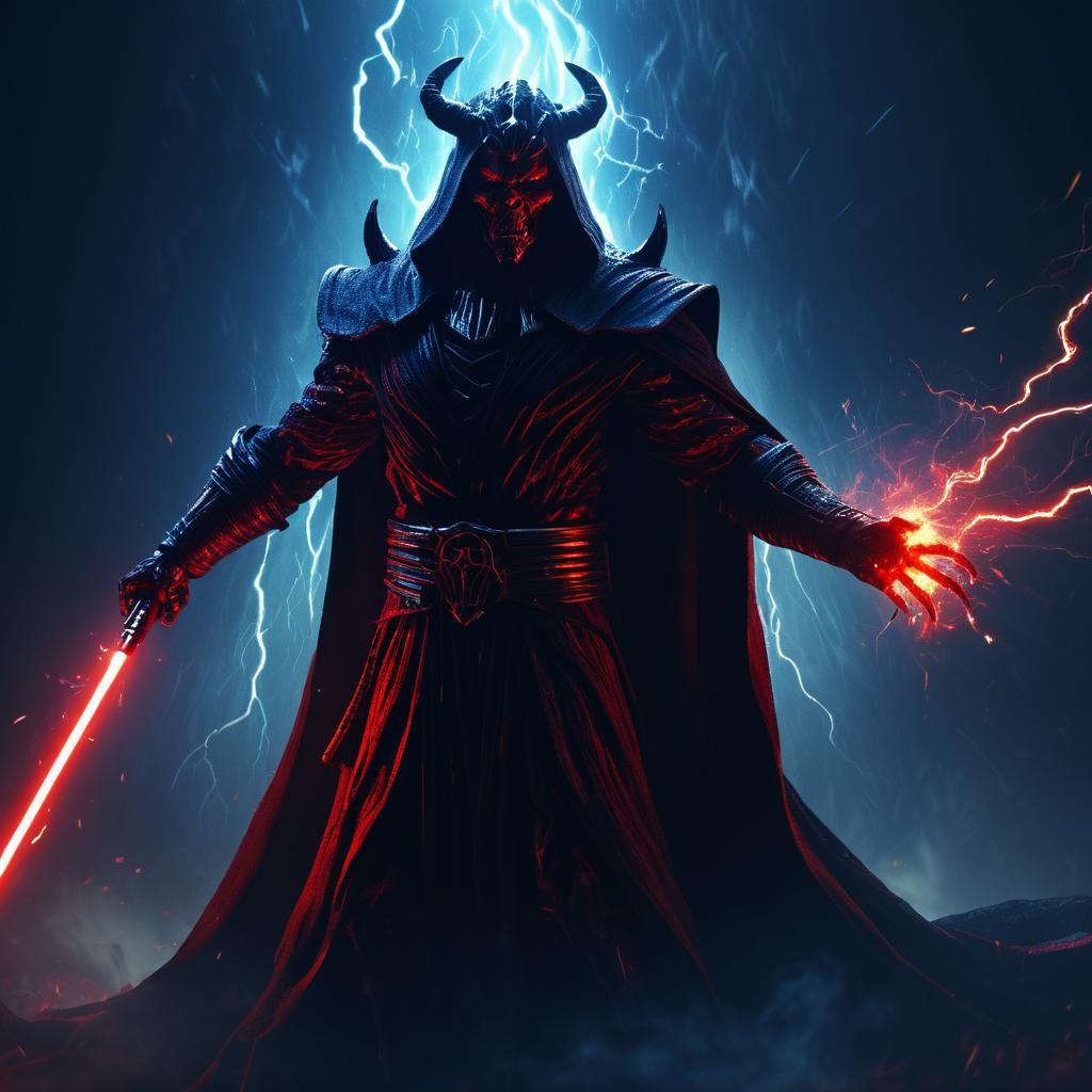 Monstrous Dark Side God of Force Lightning