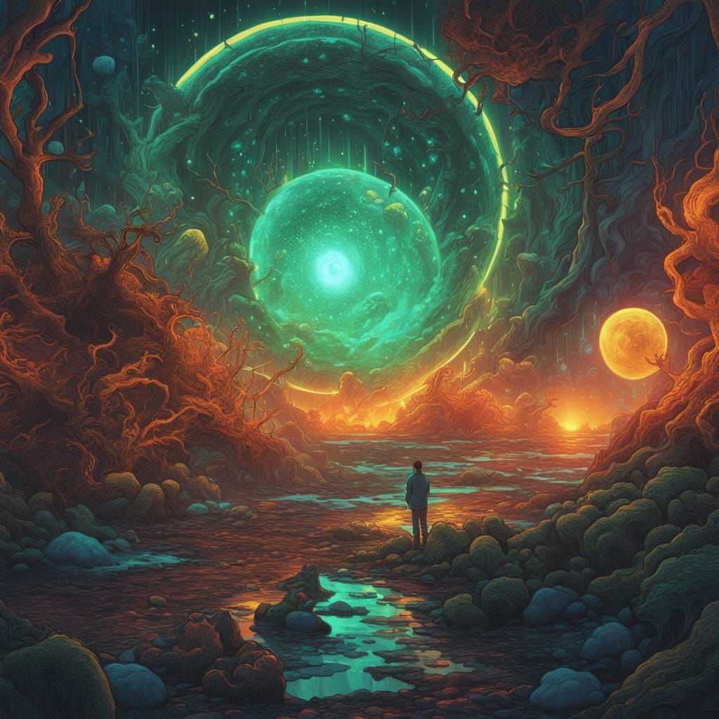 Stained Glass Tarot Card in Digital Art