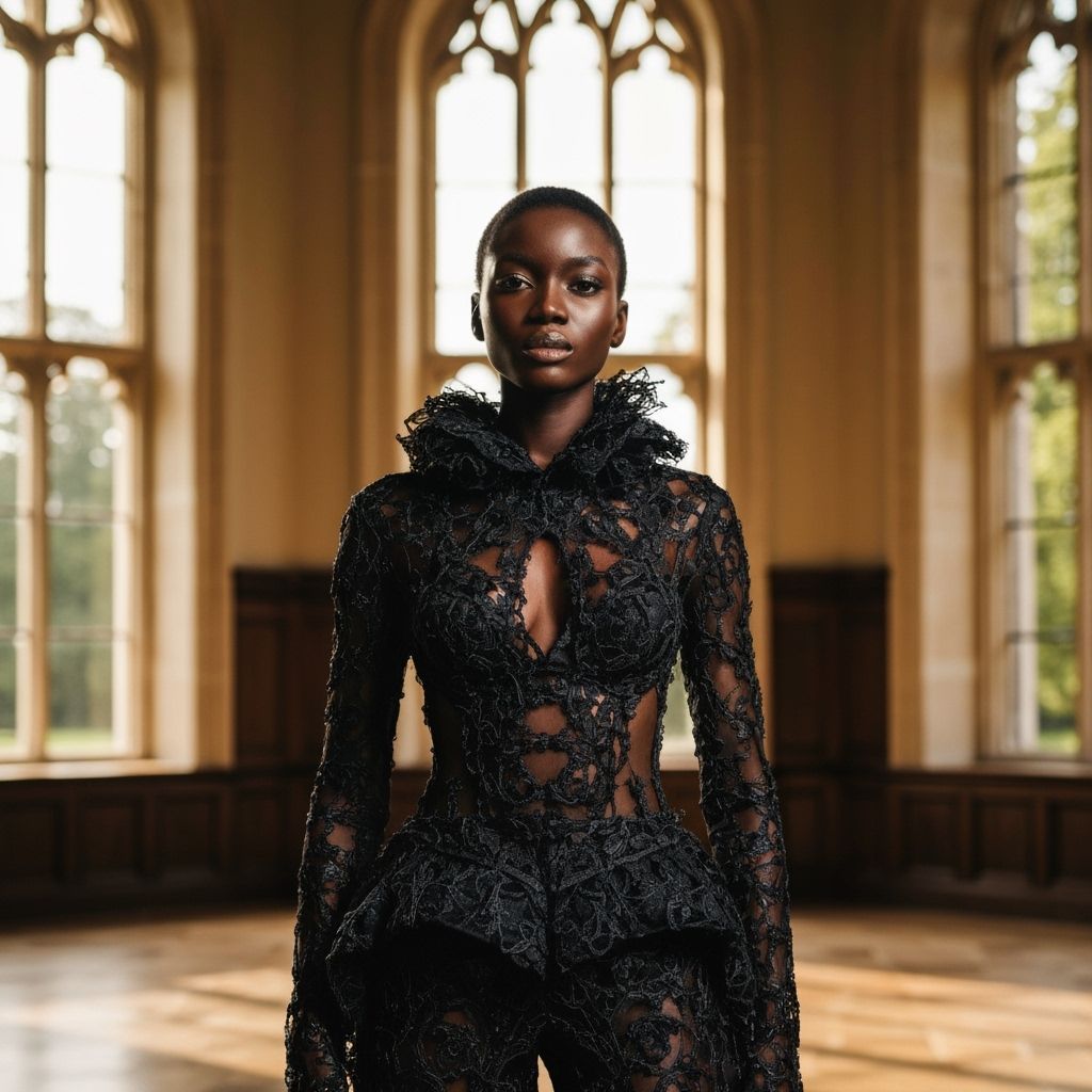 Avant-Garde Black Woman in Historic Leighton Hall
