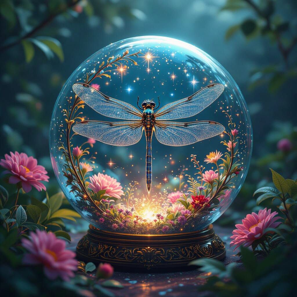 Cosmic Dragonfly Crafts a Miniature Universe