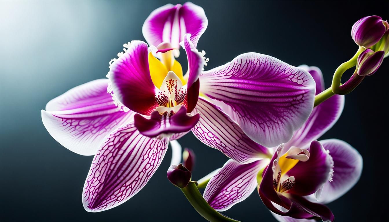 Glass Orchid in Double Exposure Style