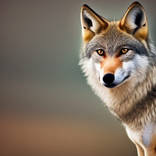 Striking Wolf Fox Hybrid in Natural Light