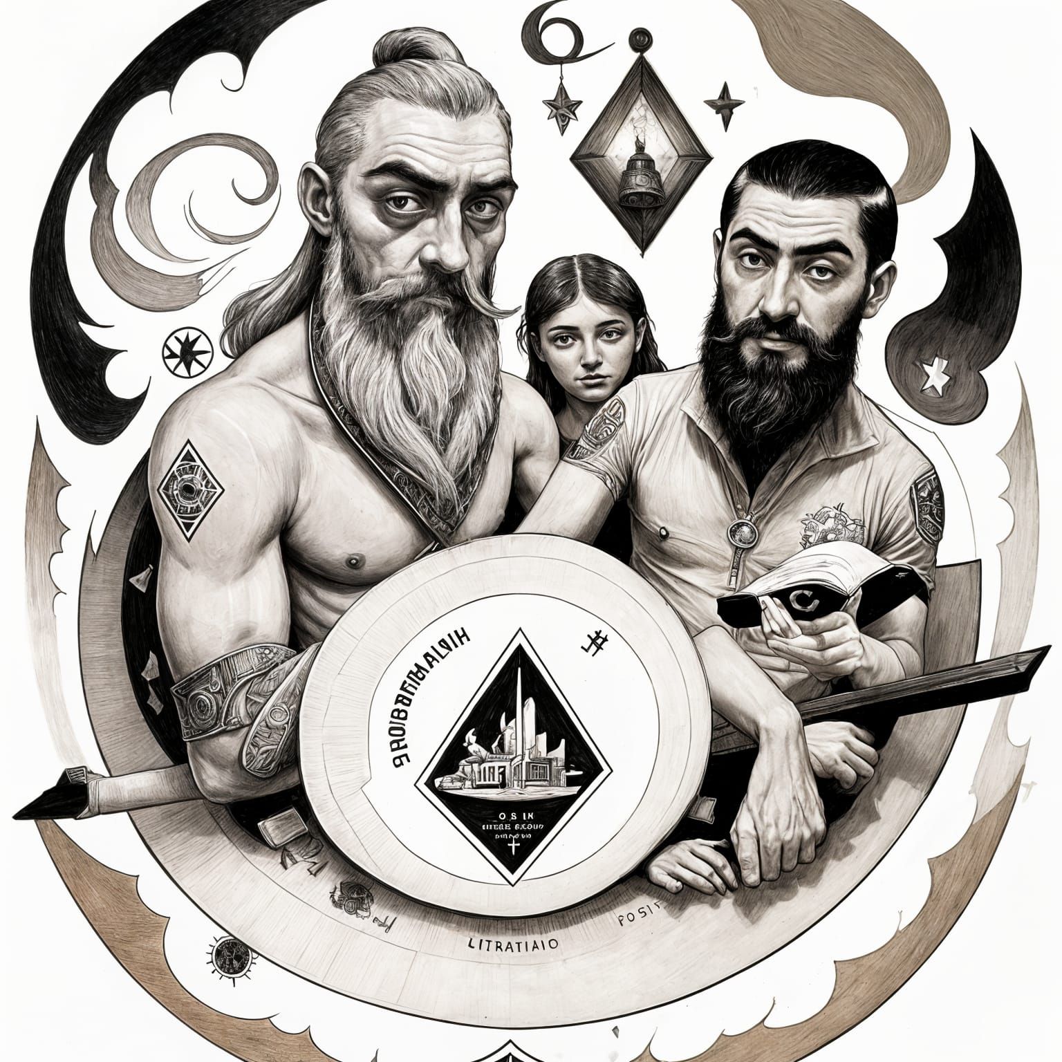 Revolutionary Dwarf Author in Realism Socialist Style