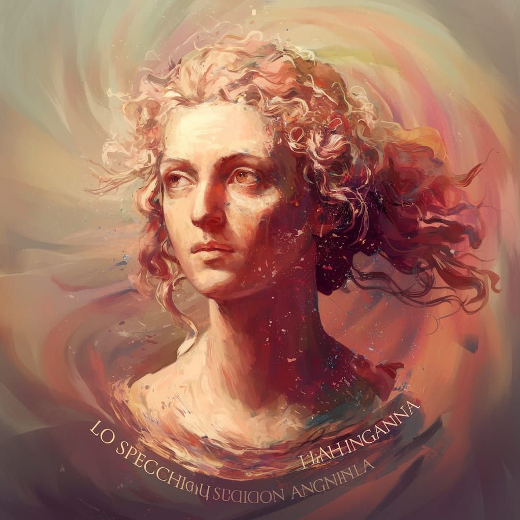 Ethereal Portrait in Vibrant Triadic Colors