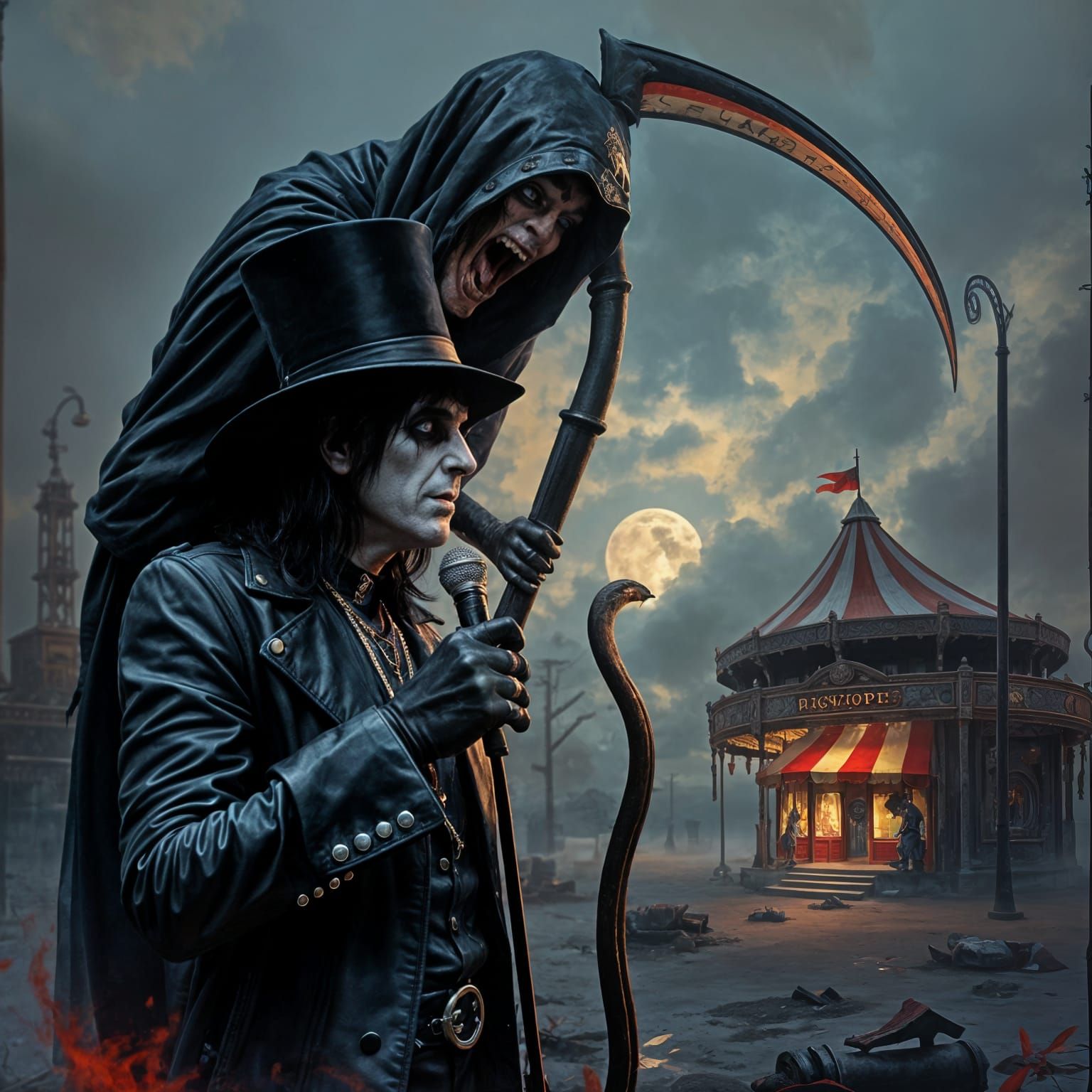 Shock Rock Icon Faces Dark Fate in Haunted Carnival