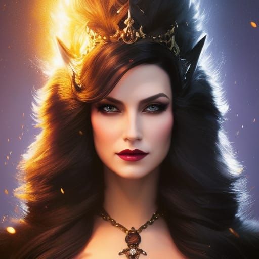 Evil Queen Portrait in Disney Style