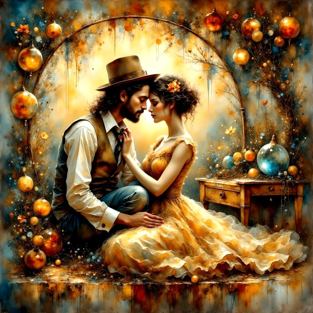 Whispers of a Blue-Jean Lady in Dreamy Ink Lines