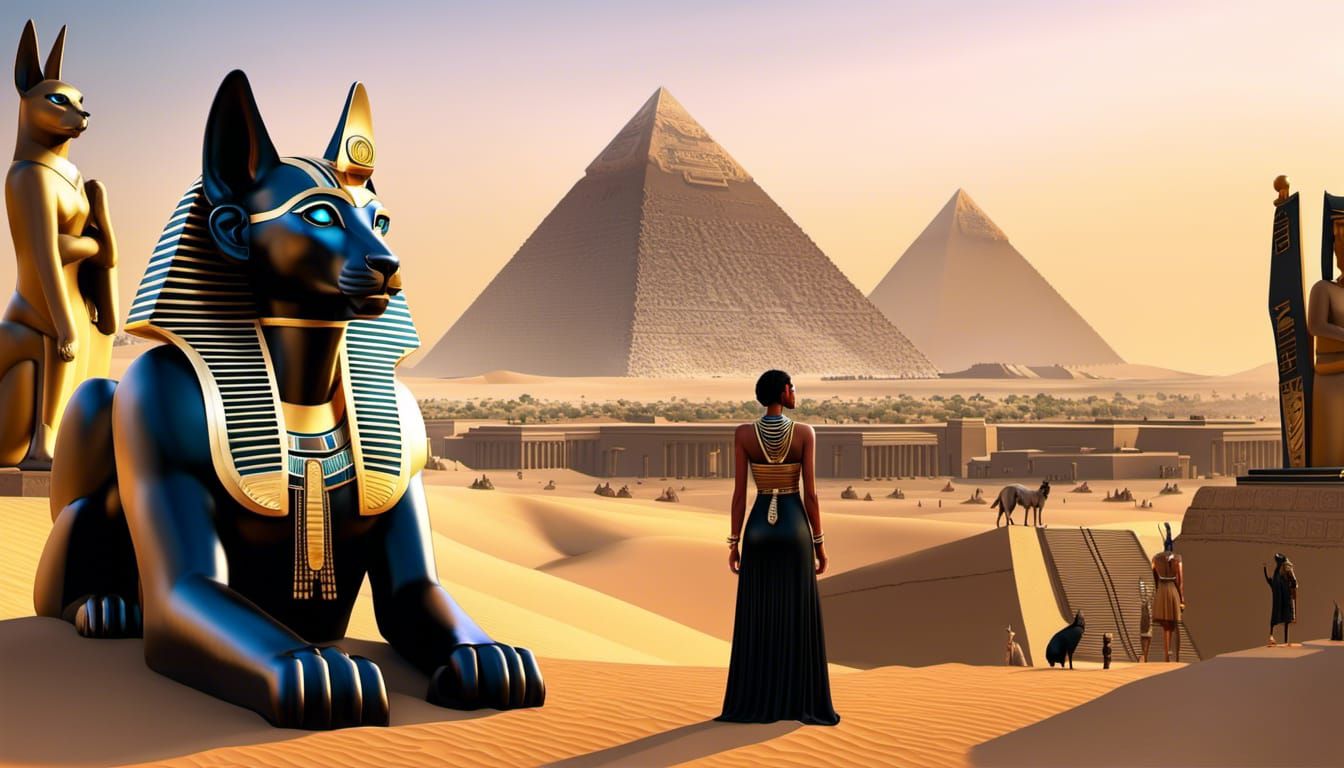 Cyberpunk Meets Ancient Egypt: Futuristic Gods