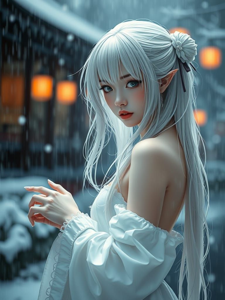 Ethereal Japanese Winter Fairy
