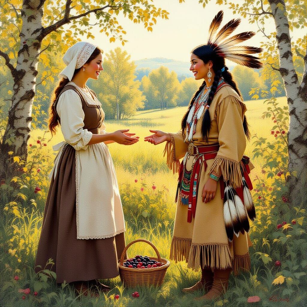 Pennsylvania Encounter in Norman Rockwell Style