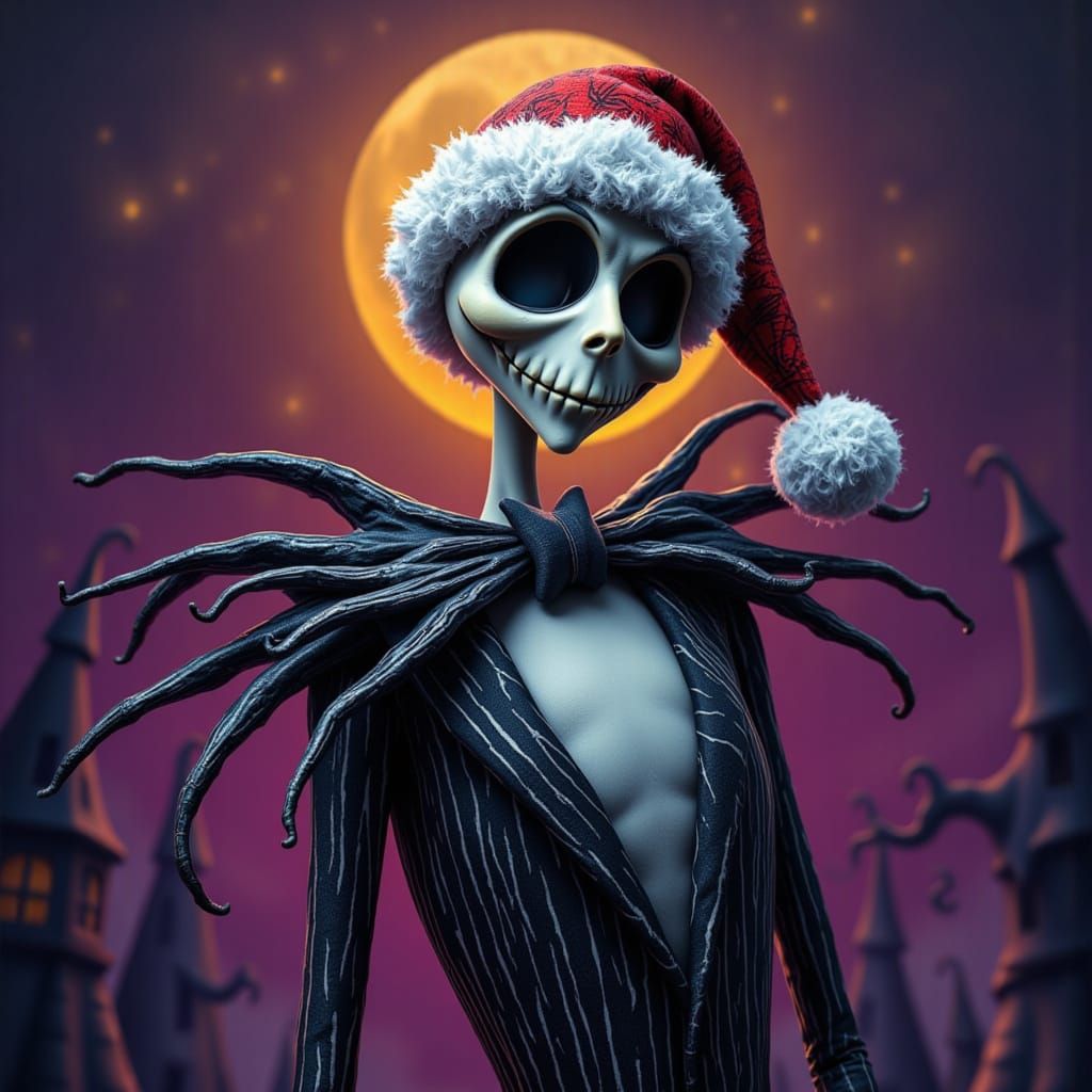 Jack Skellington as Santa Claus in Deep Colors