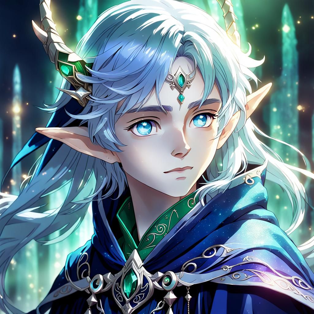 Mythical Elf with Emerald Eyes: Anime Key Visual