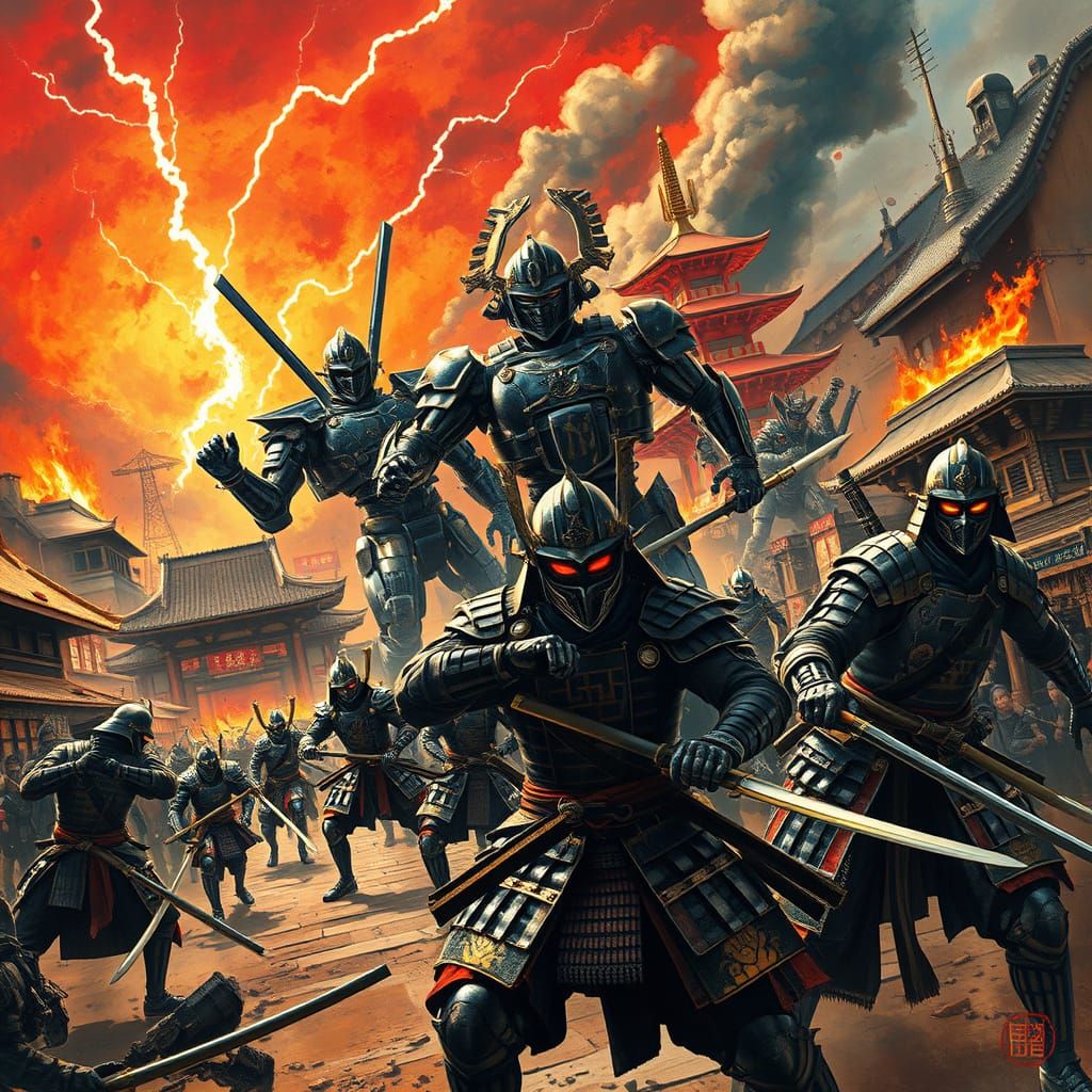 Feudal Japan Meets Futuristic Robots in Epic Samurai Battle