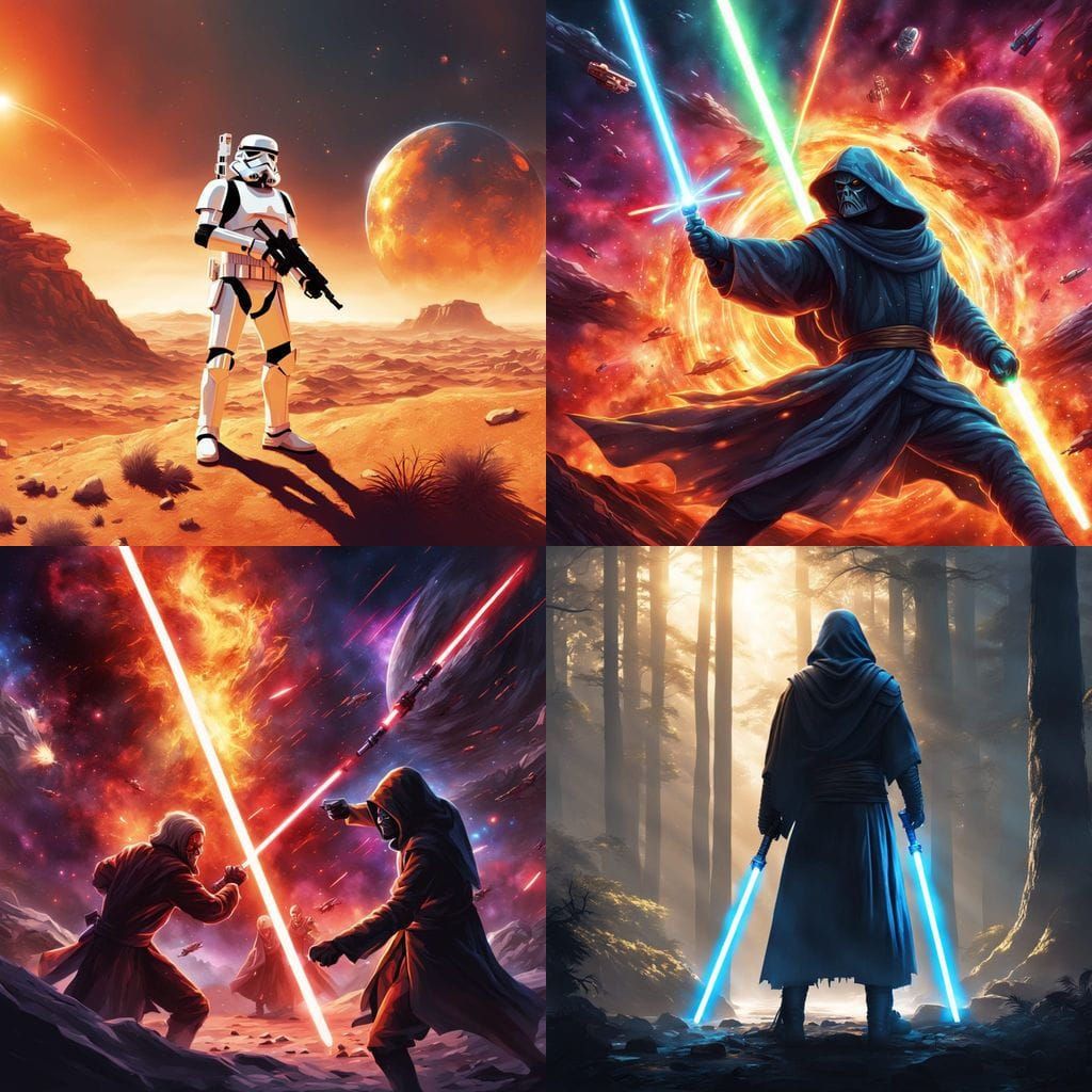 Galactic Epic in a Dystopian Sci-Fi Aesthetic