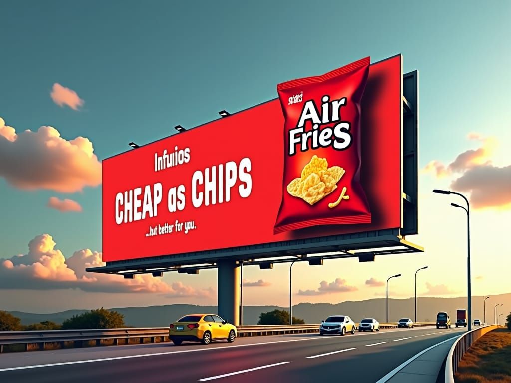 Hyperrealistic Billboard for Infuzions Air Fries Chips
