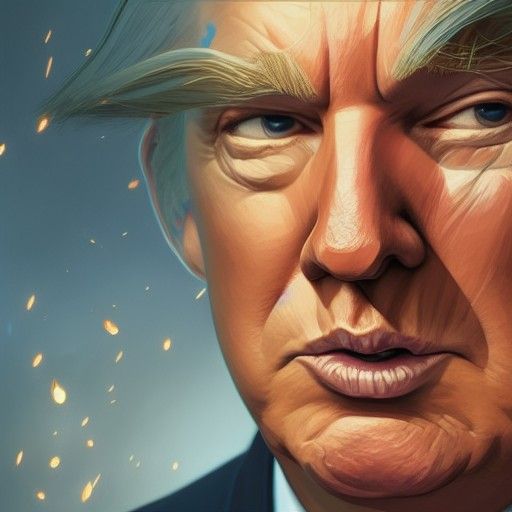 Donald Trump Portrait Concept Art in 8k Resolution