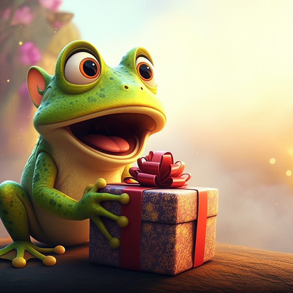 Frog's Delight: A 3D Rendered Surprise
