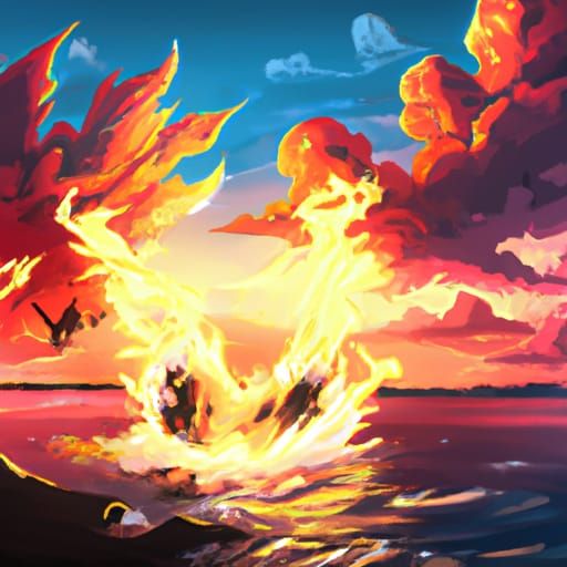 Anime Style Elements: Fire, Water, Land, Wind